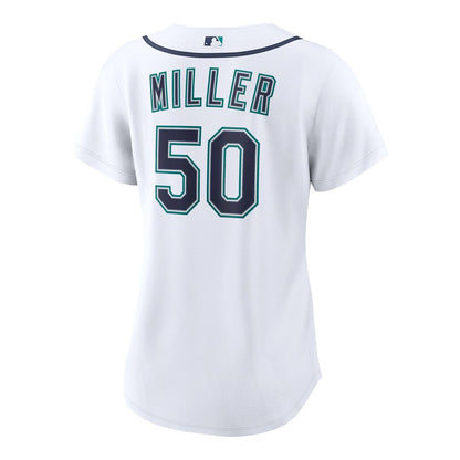 Seattle Mariners Bryce Miller Nike Women's Home Replica Jersey - White MLB Team Jersey Baseball Fan Apparel