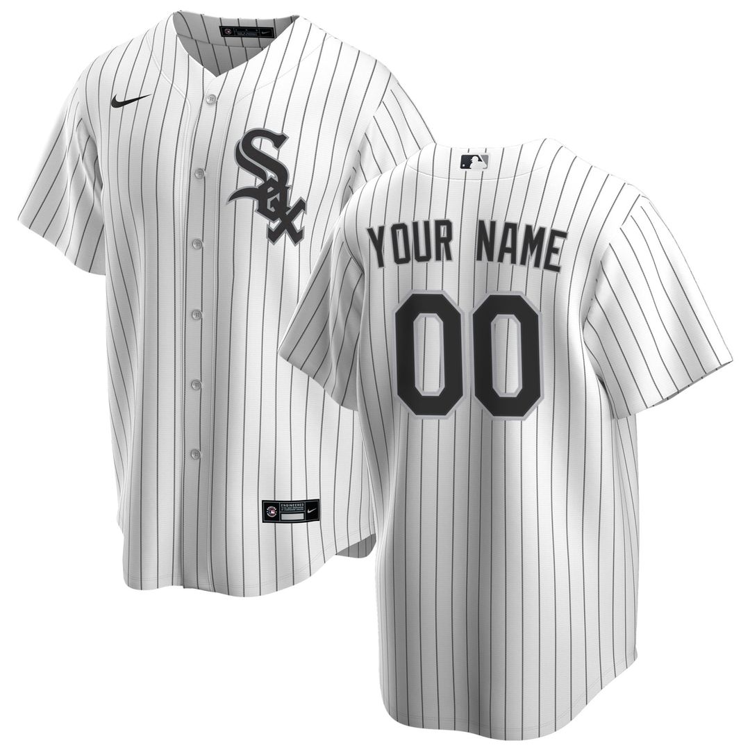 Chicago White Sox Nike Home Replica Custom Jersey - White MLB Team Jersey Baseball Fan Apparel