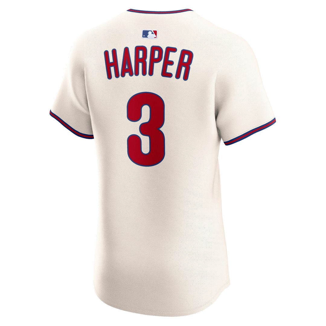 Philadelphia Phillies Bryce Harper Nike Home Elite Jersey - White MLB Team Jersey Baseball Fan Apparel