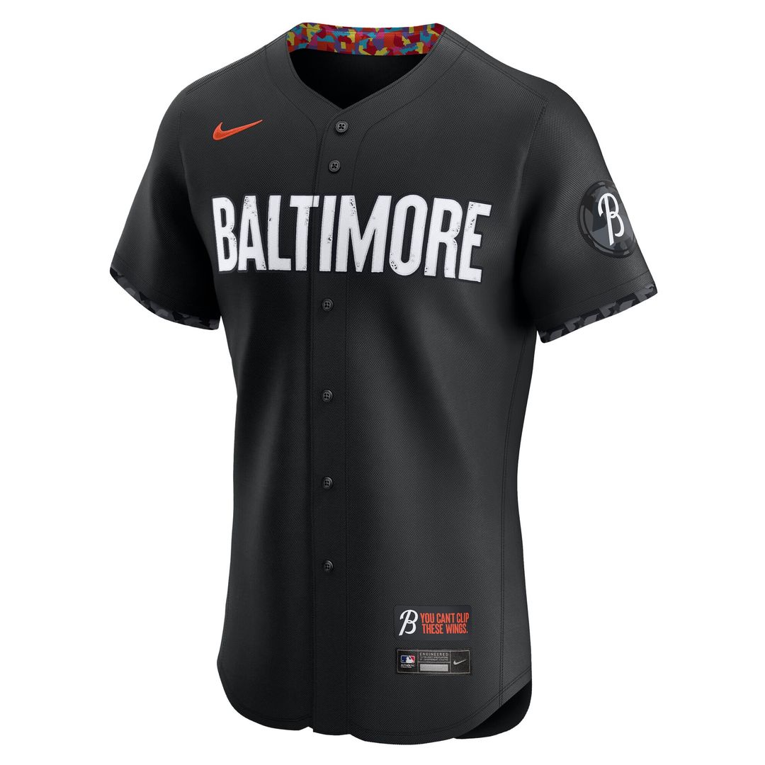 Baltimore Orioles Nike City Connect Elite Jersey - Black MLB Team Jersey Baseball Fan Apparel