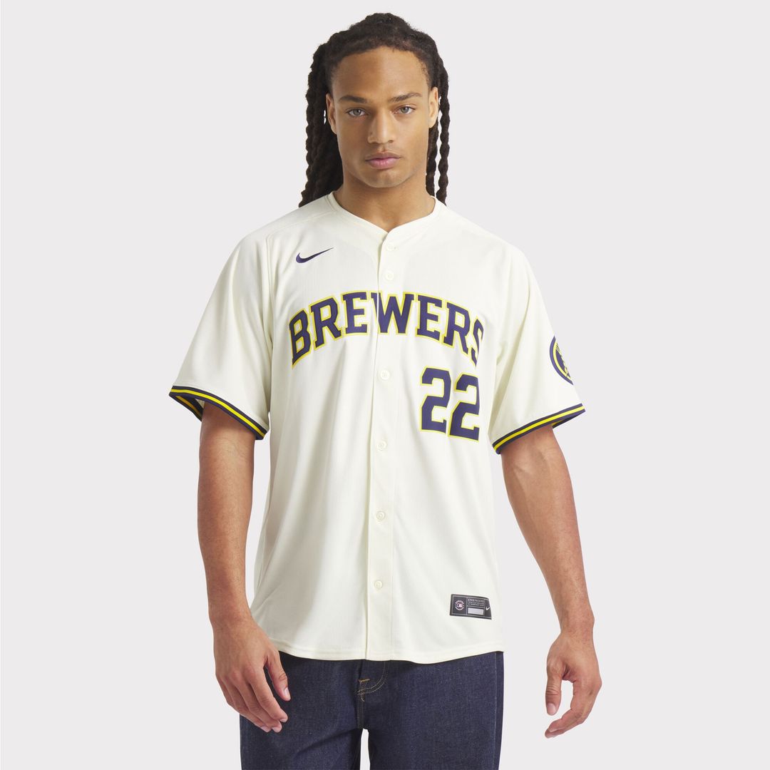 Milwaukee Brewers Christian Yelich Nike Home Limited Player Jersey - Cream MLB Team Jersey Baseball Fan Apparel