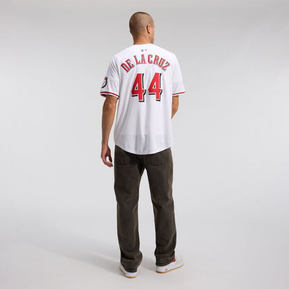 Cincinnati Reds Elly De La Cruz Nike Alternate 2 Limited Player Jersey - White MLB Team Jersey Baseball Fan Apparel