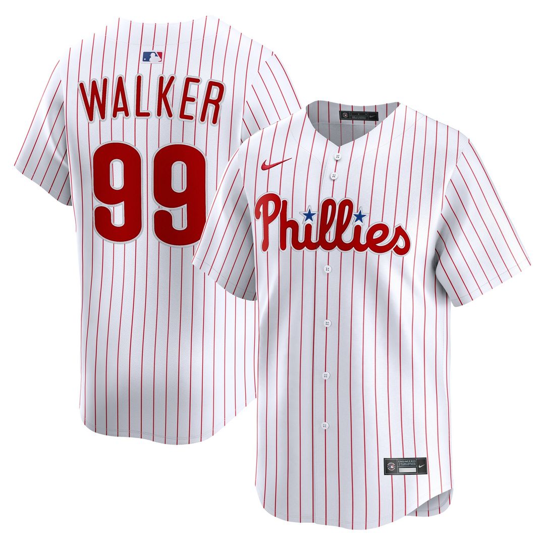 Philadelphia Phillies Taijuan Walker Nike Home Limited Player Jersey - White MLB Team Jersey Baseball Fan Apparel