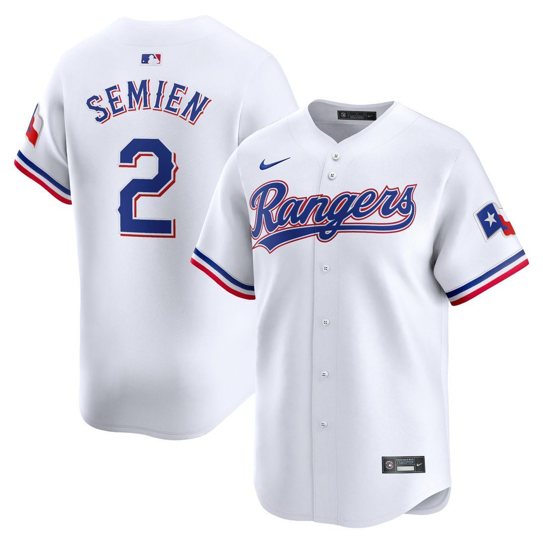 Texas Rangers Marcus Semien Nike Home Limited Player Jersey - White MLB Team Jersey Baseball Fan Apparel