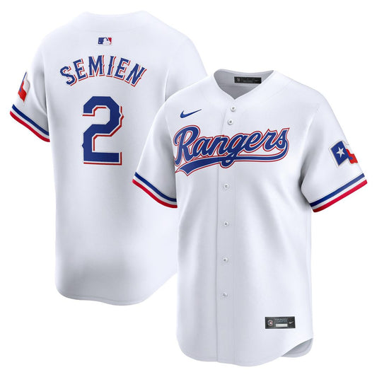 Texas Rangers Marcus Semien Nike Home Limited Player Jersey - White MLB Team Jersey Baseball Fan Apparel
