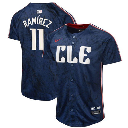 Cleveland Guardians Jose Ramirez Nike Youth 2024 City Connect Limited Jersey - Navy MLB Team Jersey Baseball Fan Apparel