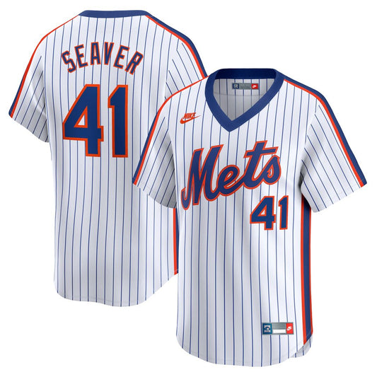 New York Mets Tom Seaver Nike Throwback Cooperstown Limited Jersey - White MLB Team Jersey Baseball Fan Apparel
