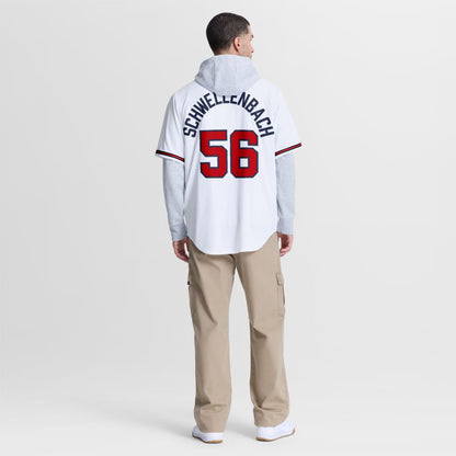 Atlanta Braves Spencer Schwellenbach Nike Home Replica Jersey - White MLB Team Jersey Baseball Fan Apparel