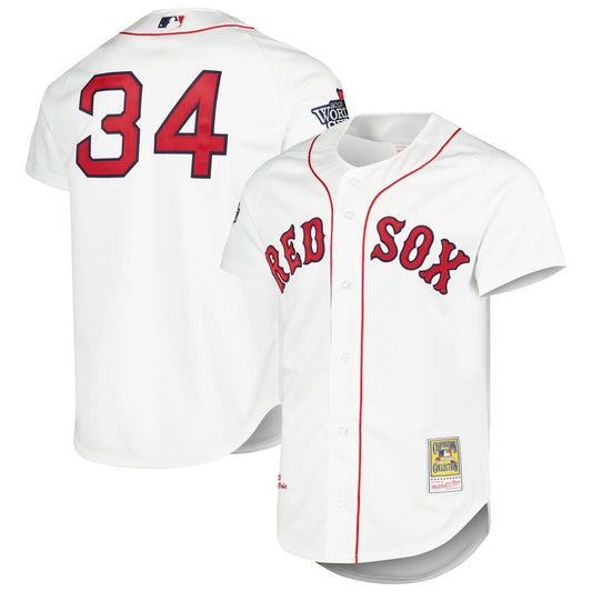 Boston Red Sox David Ortiz Mitchell & Ness Cooperstown Authentic Jersey - White MLB Team Jersey Baseball Fan Apparel