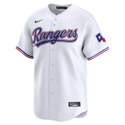 Texas Rangers Jacob deGrom Nike Home Limited Jersey - White MLB Team Jersey Baseball Fan Apparel