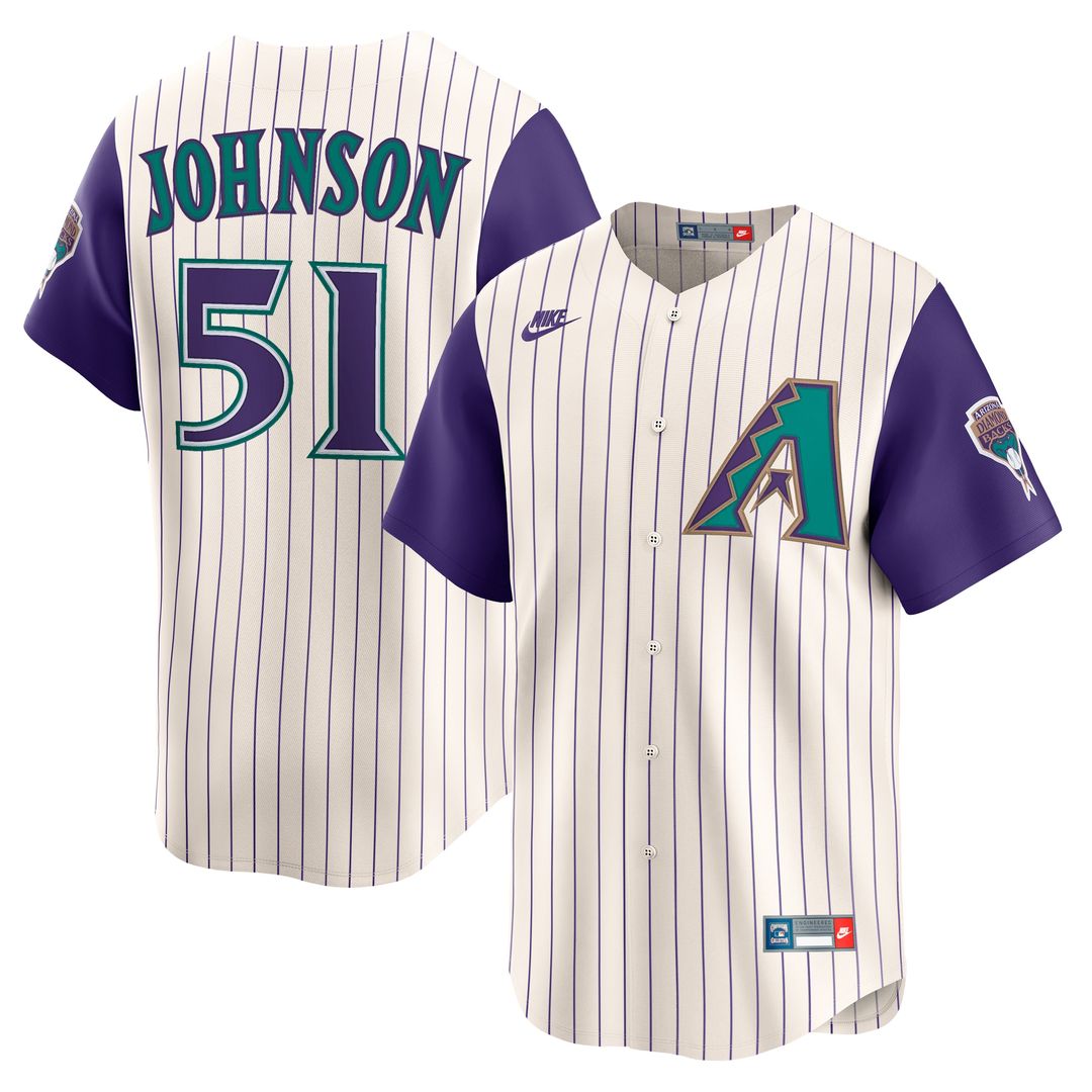 Arizona Diamondbacks Randy Johnson Nike Throwback Cooperstown Limited Jersey - Black MLB Team Jersey Baseball Fan Apparel