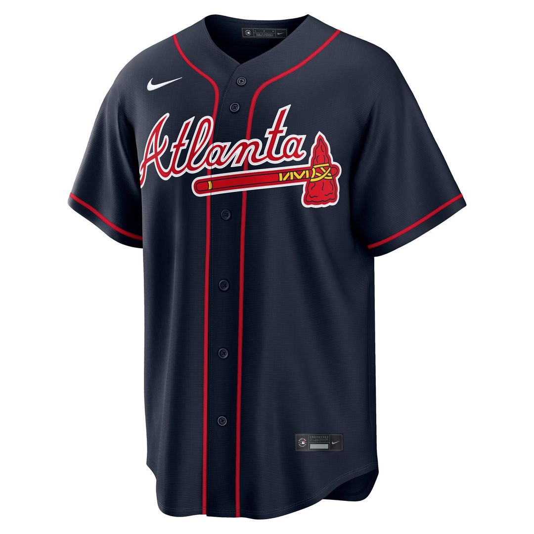 Atlanta Braves Ronald Acuña Jr. Nike Alternate Replica Jersey - Navy MLB Team Jersey Baseball Fan Apparel
