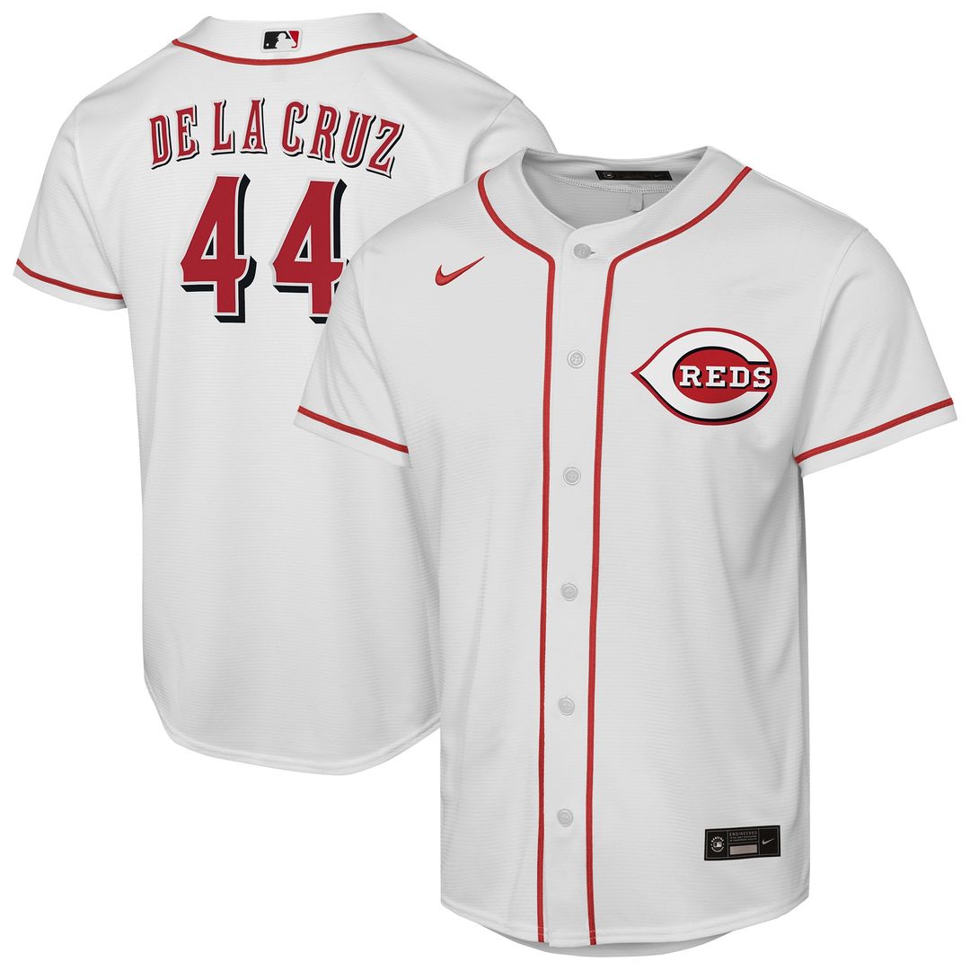 Cincinnati Reds Elly De La Cruz Nike Youth Home Replica Player Jersey - White MLB Team Jersey Baseball Fan Apparel