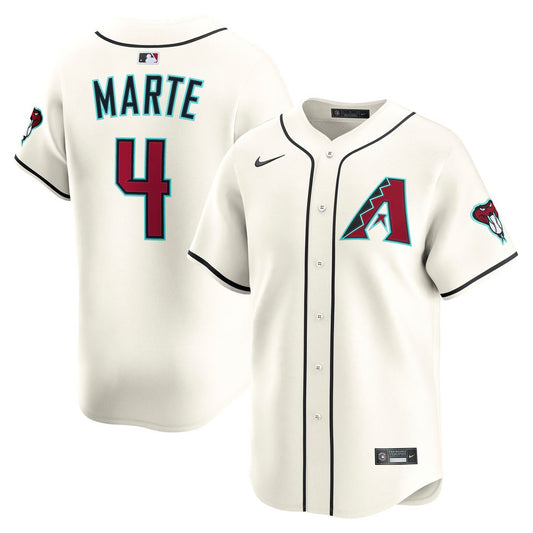 Arizona Diamondbacks Ketel Marte Nike Home Limited Player Jersey - Cream MLB Team Jersey Baseball Fan Apparel