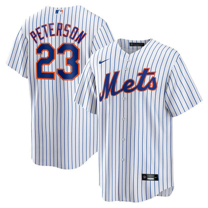New York Mets David Peterson Nike Home Replica Jersey - White MLB Team Jersey Baseball Fan Apparel