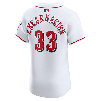 Cincinnati Reds Christian Encarnacion - Strand Nike Home Elite Jersey - White MLB Team Jersey Baseball Fan Apparel