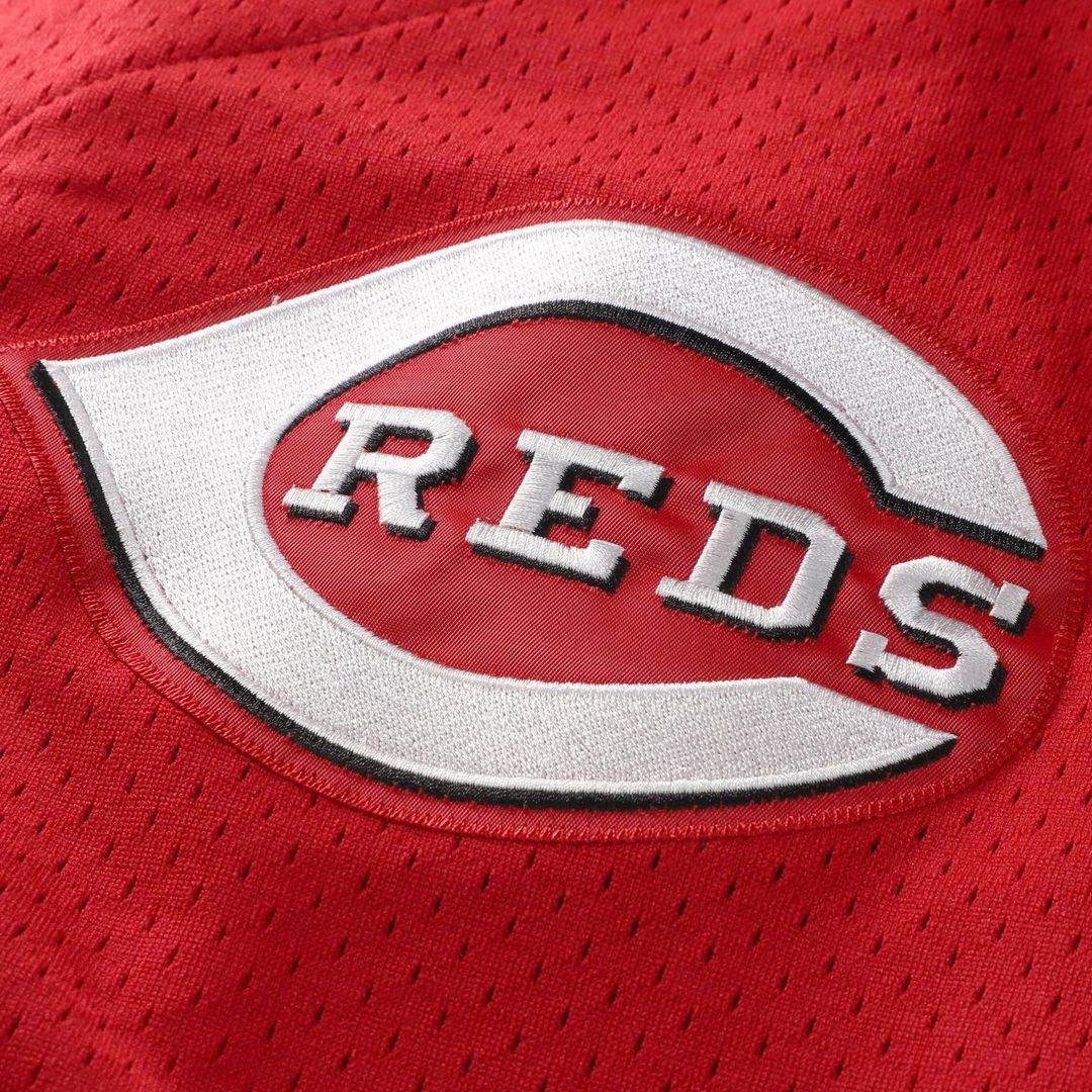 Cincinnati Reds Barry Larkin Mitchell & Ness Cooperstown Mesh Batting Practice Button - Up Jersey - Black MLB Team Jersey Baseball Fan Apparel