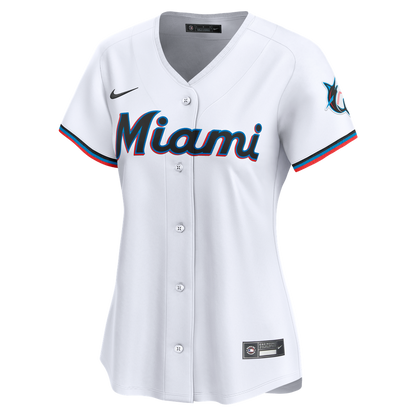 Miami Marlins Sandy Alcantara Nike Women's Home Limited Player Jersey - White MLB Team Jersey Baseball Fan Apparel