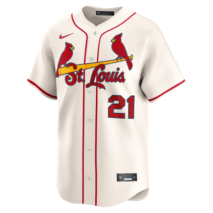 St. Louis Cardinals Lars Nootbaar Nike Alternate 2 Limited Jersey - Cream MLB Team Jersey Baseball Fan Apparel