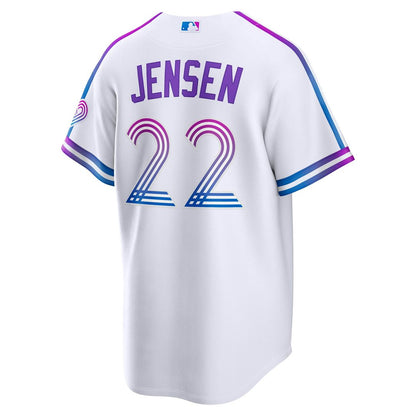 Kansas City Royals Carter Jensen Nike 2026 City Connect Stadium Jersey - White MLB Team Jersey Baseball Fan Apparel