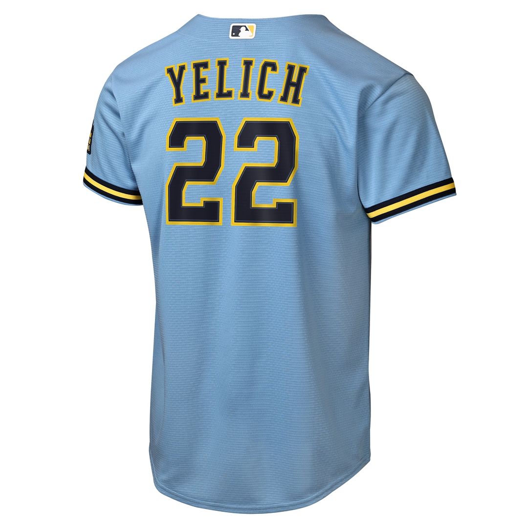 Milwaukee Brewers Christian Yelich Nike Youth Home Stadium Jersey - Cream MLB Team Jersey Baseball Fan Apparel