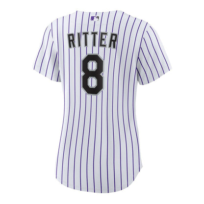 Colorado Rockies Ryan Ritter Nike Women's Home Replica Jersey - White MLB Team Jersey Baseball Fan Apparel