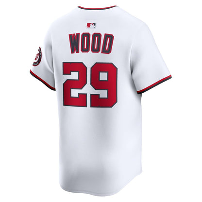 Washington Nationals James Wood Nike Home Limited Jersey - White MLB Team Jersey Baseball Fan Apparel