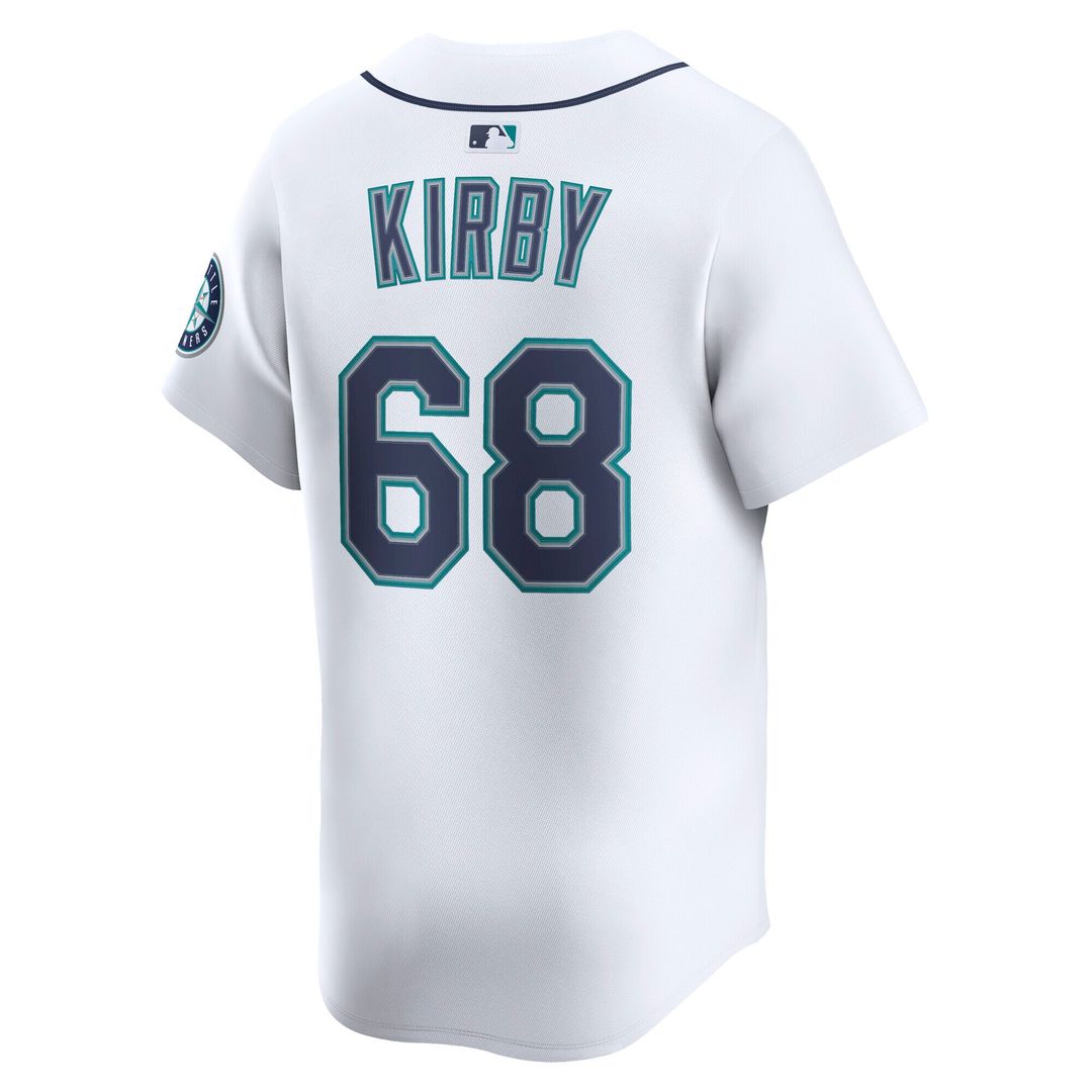 Seattle Mariners George Kirby Nike Home Limited Player Jersey - White MLB Team Jersey Baseball Fan Apparel