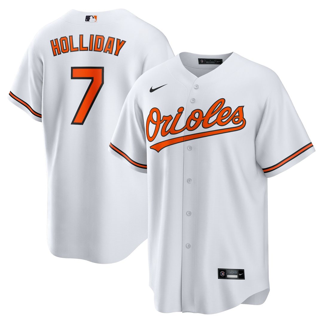 Baltimore Orioles Jackson Holliday Nike Home Replica Player Jersey - White MLB Team Jersey Baseball Fan Apparel