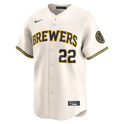 Milwaukee Brewers Christian Yelich Nike Home Limited Player Jersey - Cream MLB Team Jersey Baseball Fan Apparel