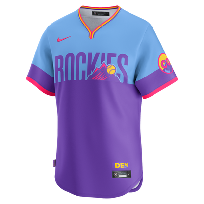 Colorado Rockies Nike 2025 City Connect Limited Jersey - Purple/Light Blue MLB Team Jersey Baseball Fan Apparel