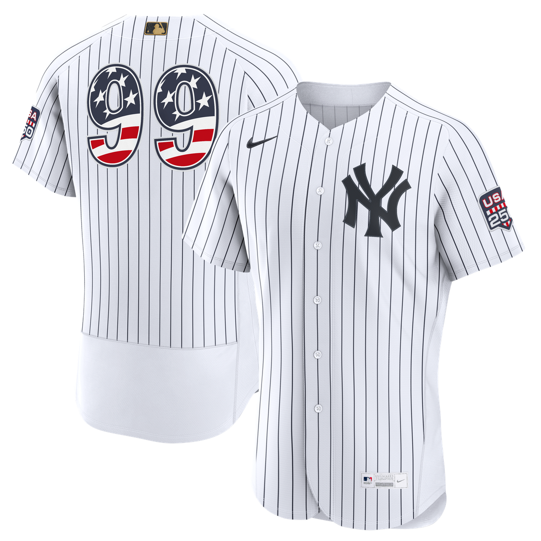 New York Yankees Aaron Judge Nike USA 250 Fourth of July Home Authentic Jersey - White MLB Team Jersey Baseball Fan Apparel