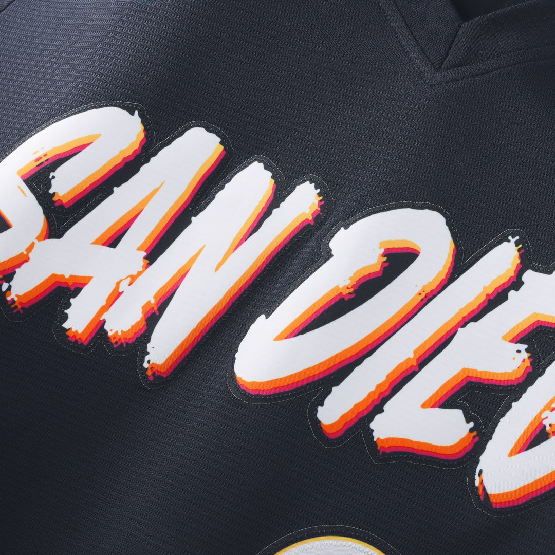 San Diego Padres Xander Bogaerts Nike 2026 City Connect Stadium Jersey - Obsidian MLB Team Jersey Baseball Fan Apparel