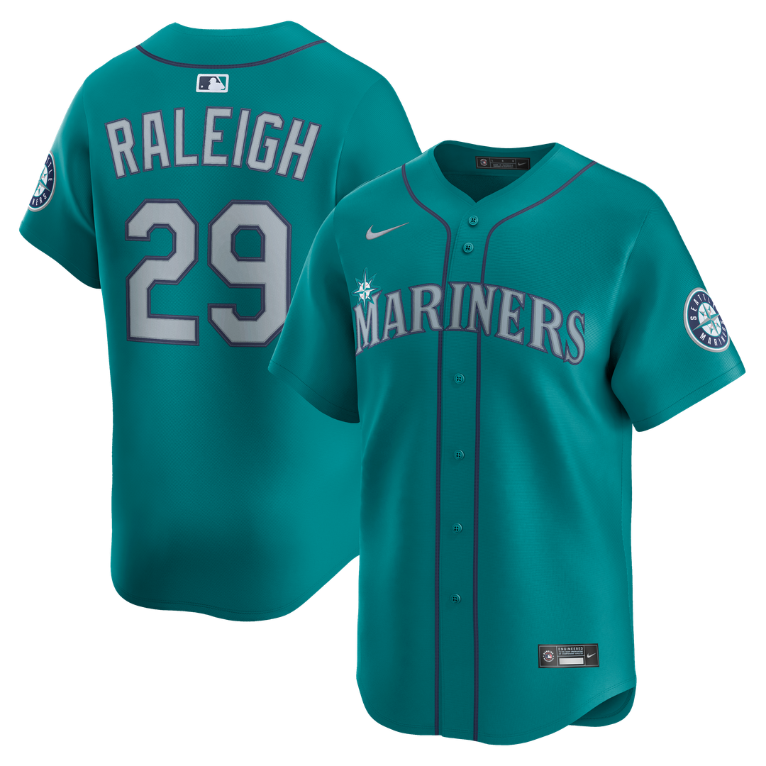 Seattle Mariners Cal Raleigh Nike Home Limited Player Jersey - White MLB Team Jersey Baseball Fan Apparel