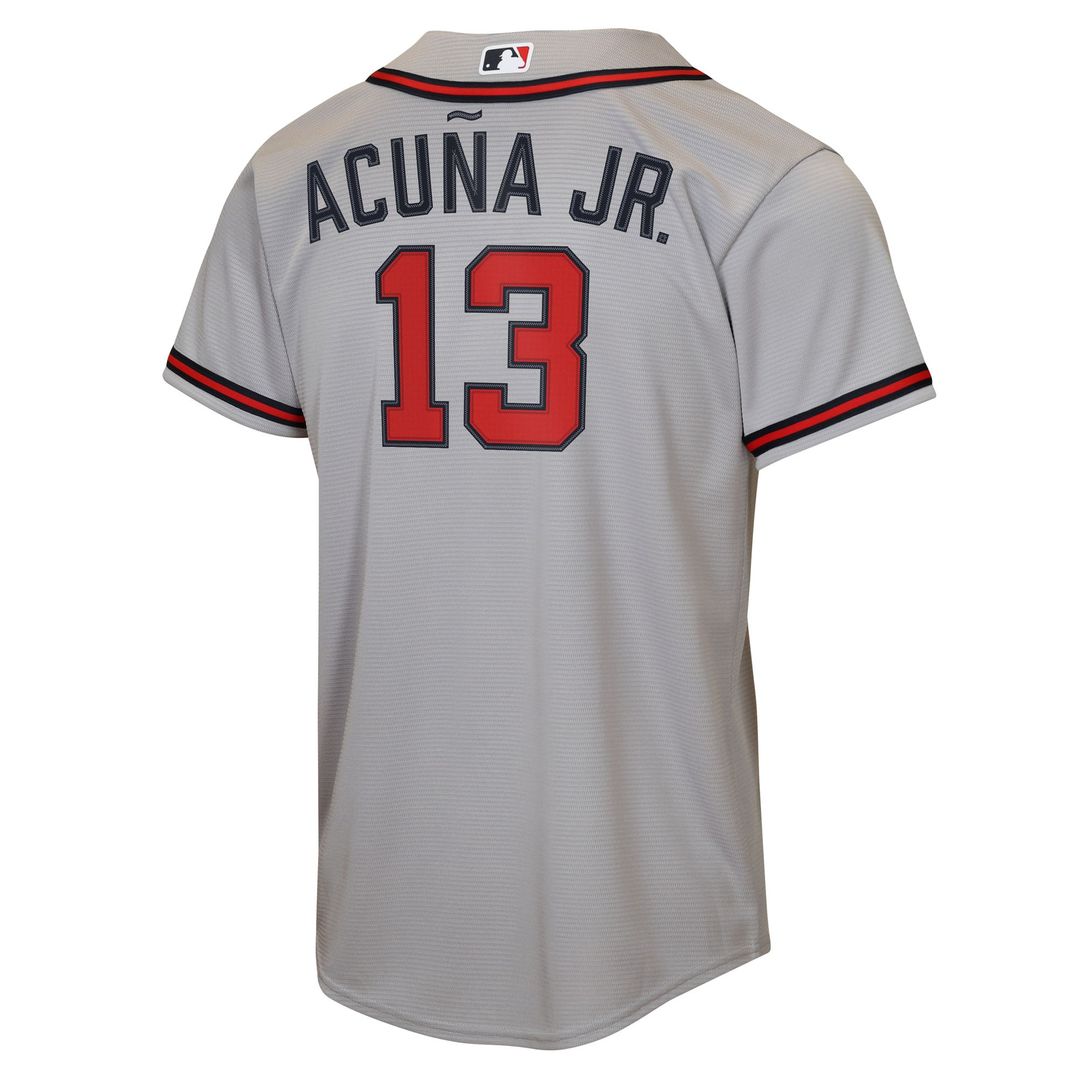 Atlanta Braves Ronald Acuña Jr. Nike Youth Road Replica Jersey - Gray MLB Team Jersey Baseball Fan Apparel
