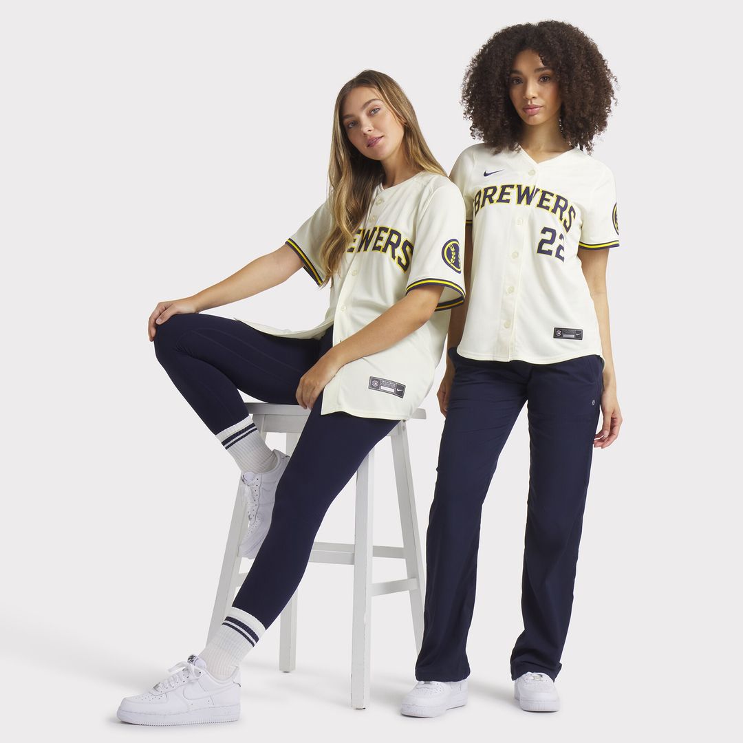 Milwaukee Brewers Christian Yelich Nike Women's Home Limited Player Jersey - Cream MLB Team Jersey Baseball Fan Apparel