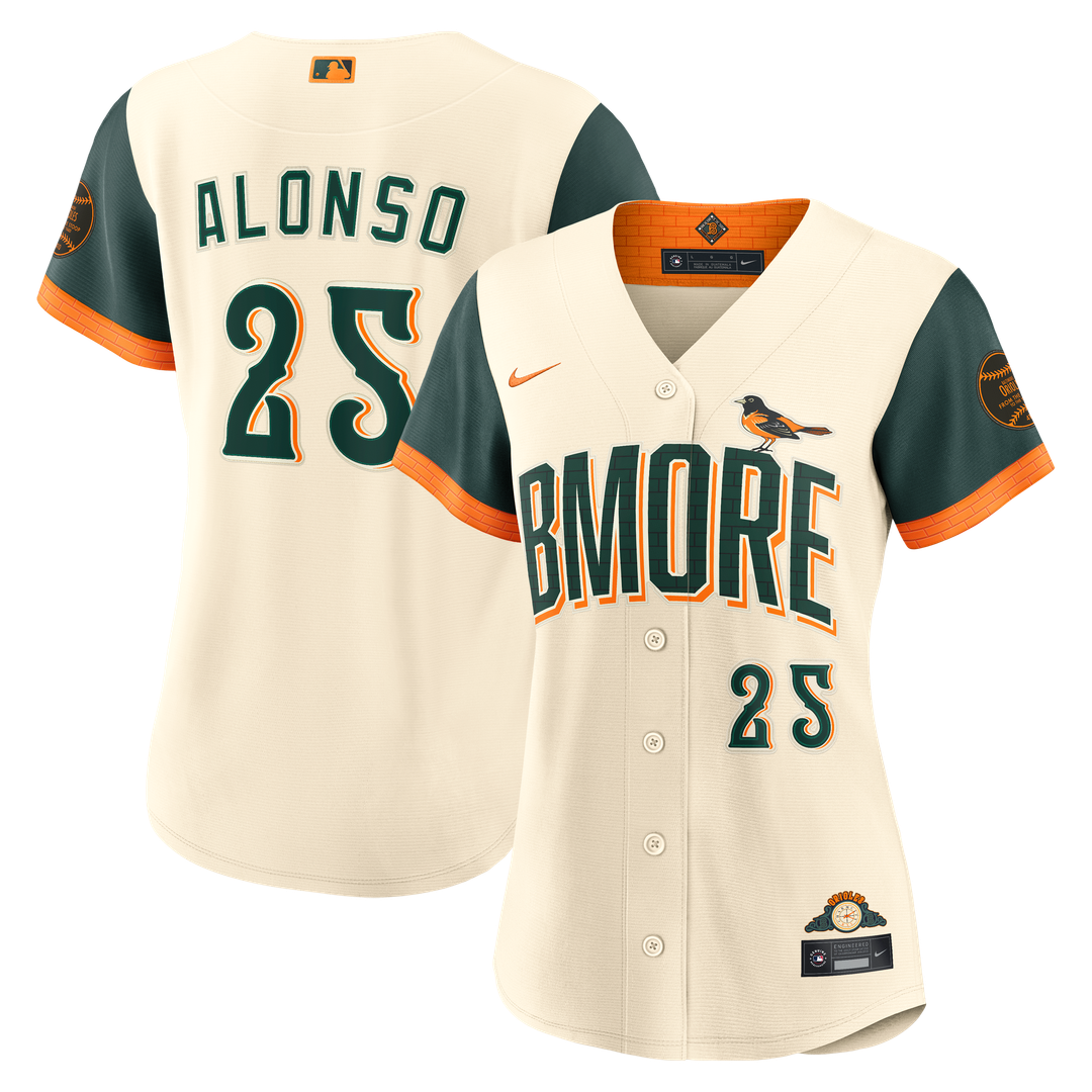Baltimore Orioles Pete Alonso Nike Women's 2026 City Connect Stadium Jersey - Cream MLB Team Jersey Baseball Fan Apparel