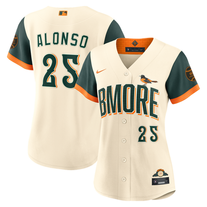 Baltimore Orioles Pete Alonso Nike Women's 2026 City Connect Stadium Jersey - Cream MLB Team Jersey Baseball Fan Apparel