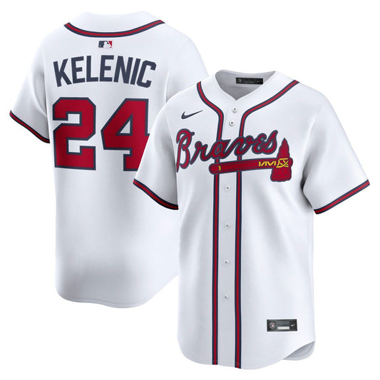 Atlanta Braves Jarred Kelenic Nike Home Limited Player Jersey - White MLB Team Jersey Baseball Fan Apparel
