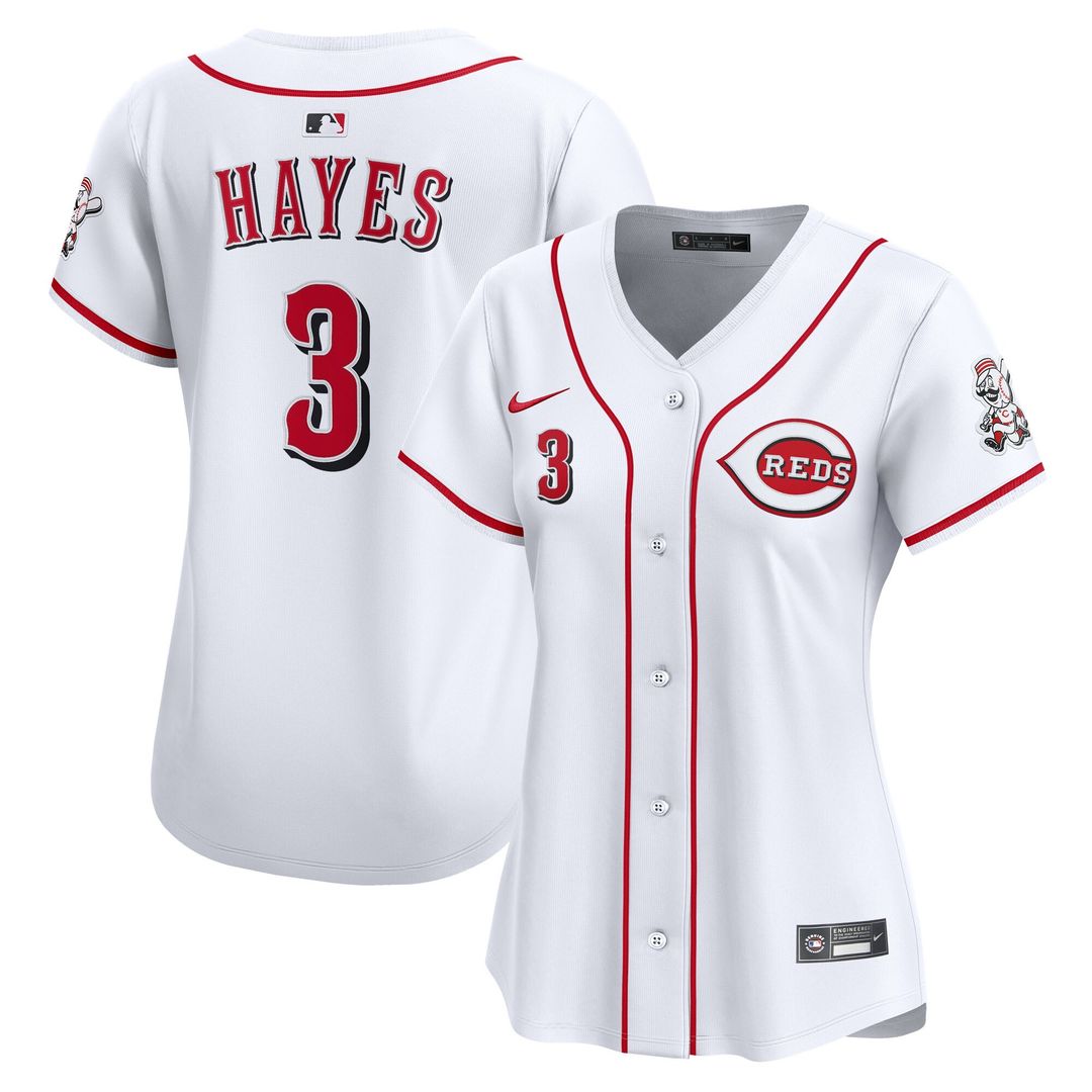 Cincinnati Reds Ke'Bryan Hayes Nike Women's Home Limited Player Jersey - White MLB Team Jersey Baseball Fan Apparel