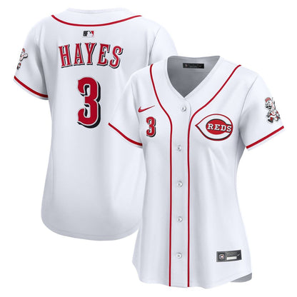 Cincinnati Reds Ke'Bryan Hayes Nike Women's Home Limited Player Jersey - White MLB Team Jersey Baseball Fan Apparel