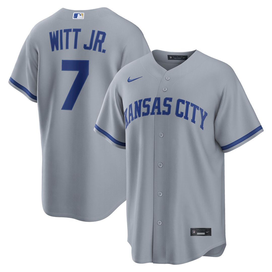 Kansas City Royals Bobby Witt Jr. Nike Alternate Replica Jersey - Royal MLB Team Jersey Baseball Fan Apparel