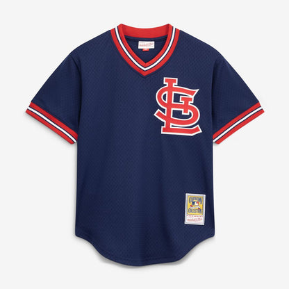 St. Louis Cardinals Ozzie Smith Mitchell & Ness Authentic Batting Practice Jersey - Navy MLB Team Jersey Baseball Fan Apparel