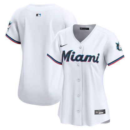 Miami Marlins Nike Women's Home Limited Jersey - White MLB Team Jersey Baseball Fan Apparel