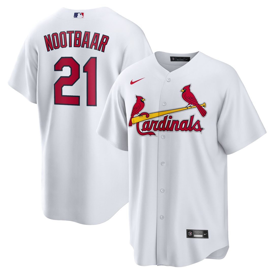 St. Louis Cardinals Lars Nootbaar Nike Home Replica Jersey - White MLB Team Jersey Baseball Fan Apparel