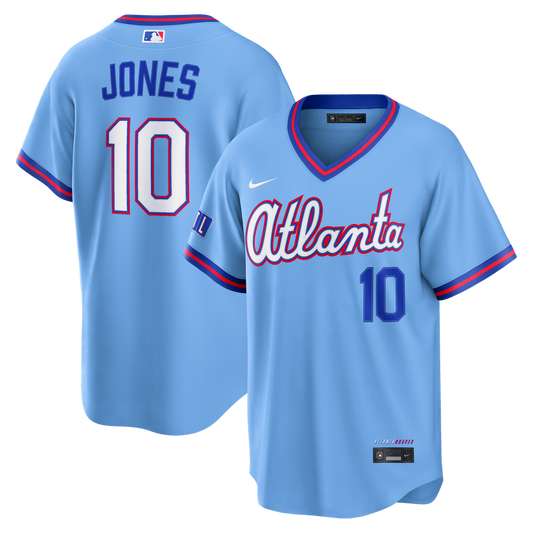 Atlanta Braves Chipper Jones Nike 2026 City Connect Stadium Jersey - Powder Blue MLB Team Jersey Baseball Fan Apparel