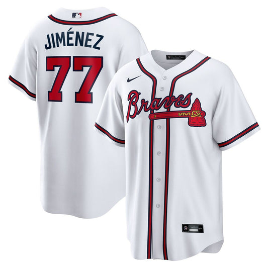Atlanta Braves Joe Jiménez Nike Home Replica Player Jersey - White MLB Team Jersey Baseball Fan Apparel