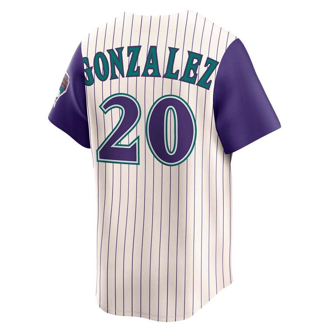 Arizona Diamondbacks Luis Gonzalez Nike Throwback Cooperstown Limited Jersey - Cream MLB Team Jersey Baseball Fan Apparel