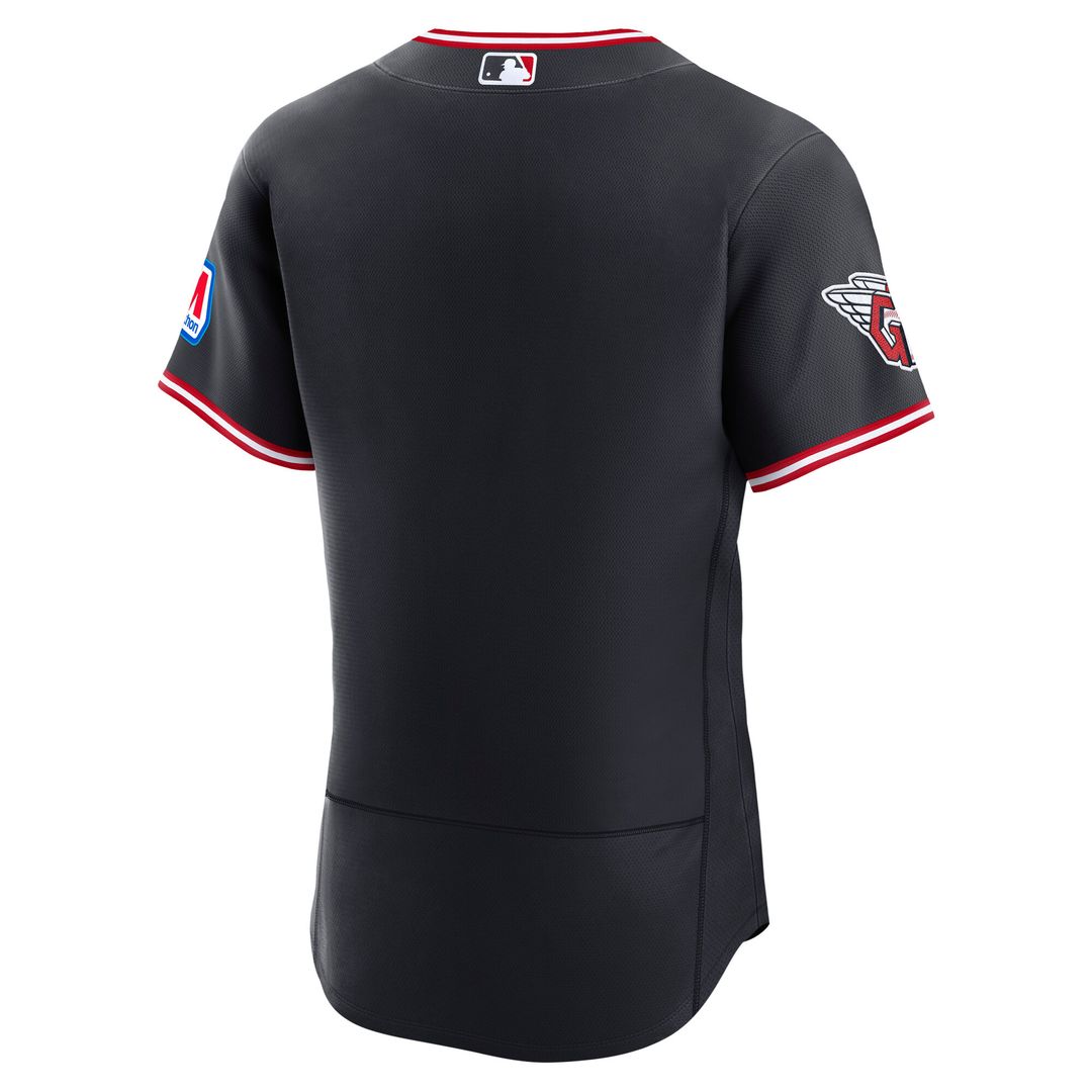 Cleveland Guardians Nike Alternate Authentic Sponsor Patch Jersey - Navy MLB Team Jersey Baseball Fan Apparel