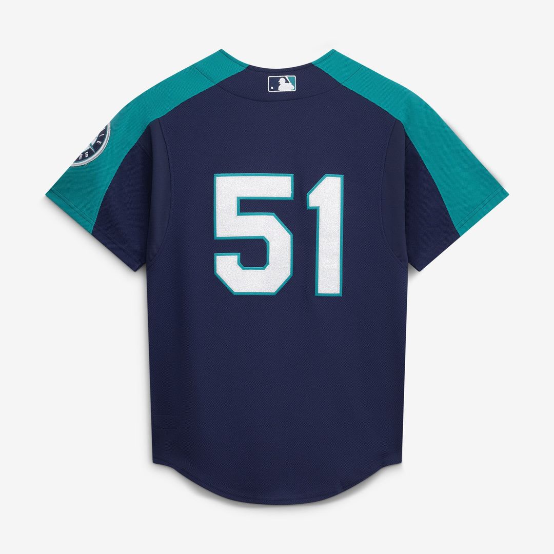 Seattle Mariners Ichiro Suzuki Mitchell & Ness 2006 Cooperstown Mesh Batting Practice Button - Up Jersey - Navy MLB Team Jersey Baseball Fan Apparel